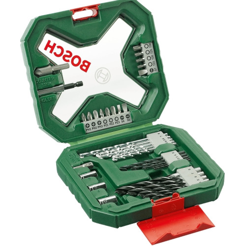 Шурупокрут-дриль акумуляторний Bosch EasyImpact 18V-40 18В 2х2А·год 20·38Нм 0-430·0-1630об/хв кейс ЗП набір 34шт (АС Xline) 1.4кг