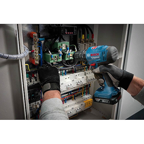 Шуруповерт-дрель ударная аккумуляторная Bosch Professional GSB 183-LI 18В 1х2А·час 21-56Нм 374-1815об/мин кейс 1.2кг