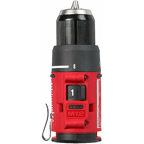 Шурупокрут-дриль акумуляторний Milwaukee M12 BLDDRC-201BRF 12В 2А·год 40Нм 0-1700об/хв ЗП С12 сумка 0.98кг