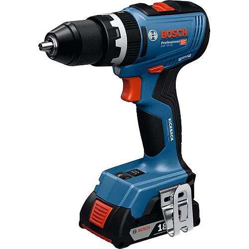 Шурупокрут-дриль ударний акумуляторний Bosch Professional GSB 18V-65 18В 2х2А·год 31·65Нм 0-2100об/хв ЗП GAL18V-20 кейс 1.12кг