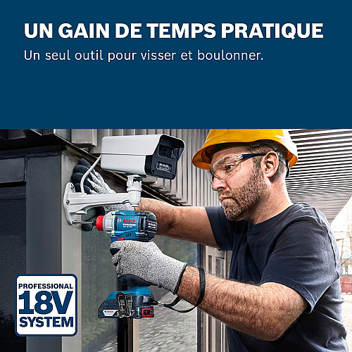 Гайковерт ударний акумуляторний Bosch Professional GDX 18V-285 18В 285Нм до 3600об/хв квадрат 1/2