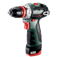 Шурупокрут-дриль акумуляторний Metabo PowerMaxx BS BL Q 12В 2х2.0А·год 20·38Нм кейс 0-400·0-1500об/хв 0.8кг