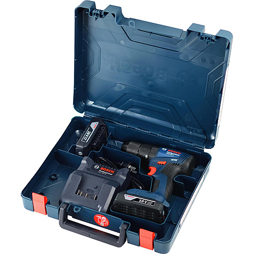 Шурупокрут-дриль ударний акумуляторний Bosch Professional GSB 185-LI 18В 2х2.0А·год 50Нм 500·1900об/хв кейс 1кг