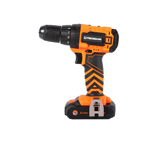 Шуруповерт-дрель аккумуляторная Tekhmann TCD-18 LIW 18В 2х2А·час 28Нм 0-350·1300об/мин 1.3кг кейс