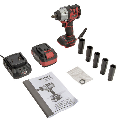 Гайковерт ударний акумуляторний Vitals Master AT 1835с BL Kit 18В 1х4А·год до 2300об/хв 3200уд/хв 350Нм квадрат 1/2