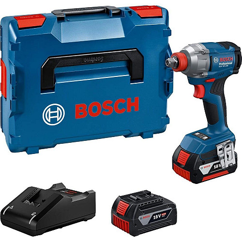 Гайковерт ударний акумуляторний Bosch Professional GDX 18V-285 18В 2x4А·год до 285Нм 3600об/хв квадрат 1/2