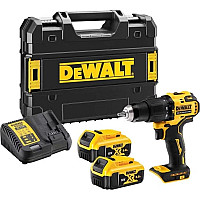 Шурупокрут-дриль ударний акумуляторний DeWALT XR Li-Ion 18В 2х5А·год 65Нм 0-450·0-1650об/хв кейс ЗП 1.2кг