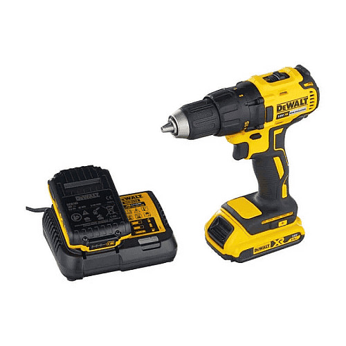 Дрель-шуруповерт DeWalt XR Li-Ion 18В акб 2х2А·час 65Нм 500-1750об/мин патрон 13мм кейс 1.15кг