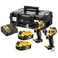 Набір із двох акумуляторних інструментів DeWalt дриль-шурупокрут DCD709 шурупокрут ударний DCF809 акб 2х4А·год ЗП кейс 6.5кг