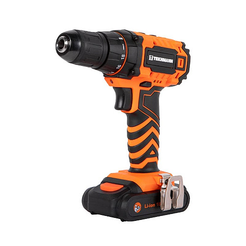 Шуруповерт-дрель аккумуляторная Tekhmann TCD-18 LIW 18В 2х2А·час 28Нм 0-350·1300об/мин 1.3кг кейс