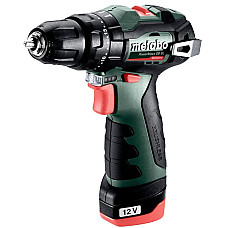 Шурупокрут-дриль акумуляторний Metabo PowerMaxx SB BL 12В 2х2А·год 20·38Нм 0-400·0-1500об/хв 0.8кг