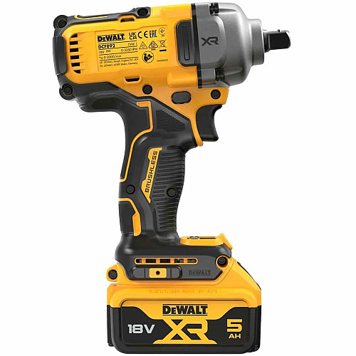 Гайковерт ударный DeWalt XR Li-Ion 18В акб 2х5А·час 1084Нм 2000об/мин 3250уд/мин 1/2