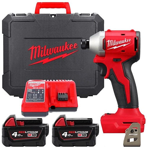 Вертолет ударный аккумуляторный Milwaukee M18 BLIDRC-402C 18В АКБ 2х4А·час 190Нм 0-3600об/мин ЗП M12-18C кейс 1.3кг