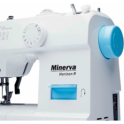 Швейна машина МINERVA Horizon R, електромех., 71 Вт, 13 швейних операцій, петля напівавтомат, білий