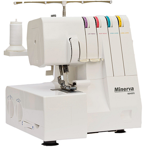 Оверлок MINERVA  M840DS, 105Вт, 8 оп., (4, 3-х ниткові шви), білий