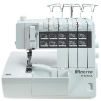 Коверлок MINERVA  M4000CL, 120Вт, 20 оп., (5, 4, 3, 2-х ниткові шви), білий