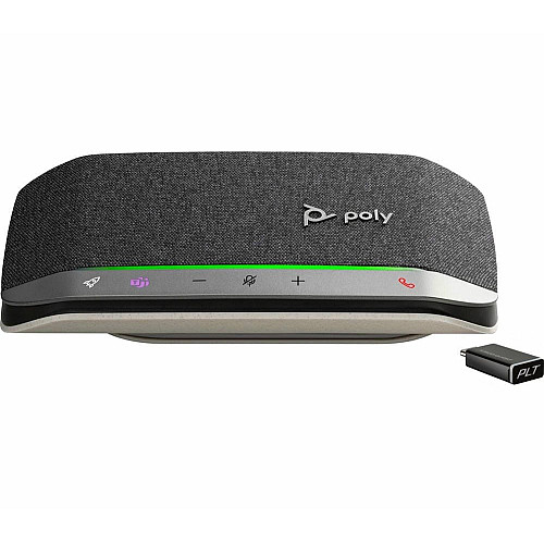 Спікерфон Poly Sync 20+ з адаптером BT700, сертифікат Microsoft Teams, 3 x Bi-Mic, радіус 2 м, USB-C, Bluetooth, сірий