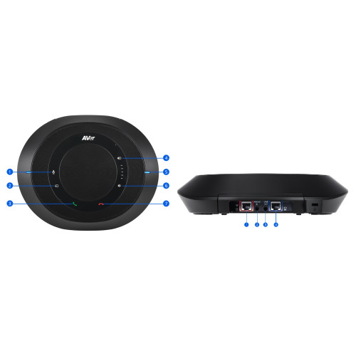 Система відеоконференцзв'язку AVer VC520 Pro 3, 12x Optical Zoom, Full HD, PTZ, 2 х Omni-mic, радіус дії 3 м, USB, RJ45, PoE, 3.5 mini jack, чорний