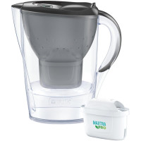 Фільтр-глечик Brita Marella Memo MXPro 2.4л (1.4л очищеної води) з фільтр-картриджем графіт 3шт