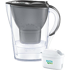 Фільтр-глечик Brita Marella Memo MXPro 2.4л (1.4л очищеної води) з фільтр-картриджем графіт 3шт