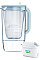 Фильтр-кувшин Brita Glass Jug One стеклянный 2.5л (1.7л очищенной воды) с фильтр-картриджем, синий
