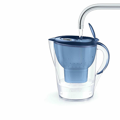 Фильтр-кувшин Brita Marella Memo MXPro 2.4л (1.4л очищенной воды) с фильтр-картриджем, синий
