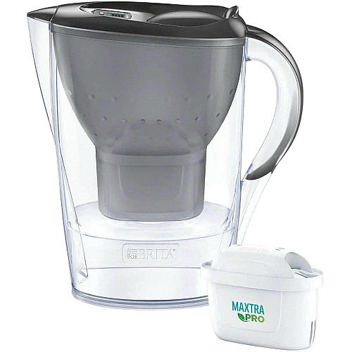 Фильтр-кувшин Brita Marella XL Memo MXPro 3.5л (2л очищенной воды) с фильтр-картриджем, серый