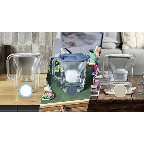 Фільтр-глечик Brita Style Essential MXPro 2.4л (1.4л очищеної води) з картриджем сіро-блакитний
