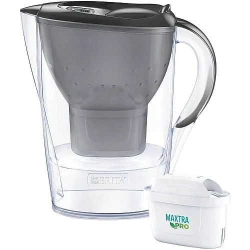 Фильтр-кувшин Brita Marella XL Memo MXPro 3.5л (2л очищенной воды) с фильтр-картриджем, серый