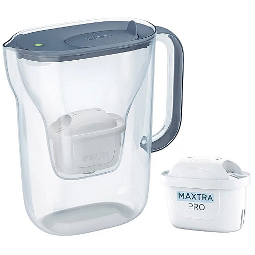 Фільтр-глечик Brita Style Essential MXPro 2.4л (1.4л очищеної води) + 2 картриджа сіро-блакитний