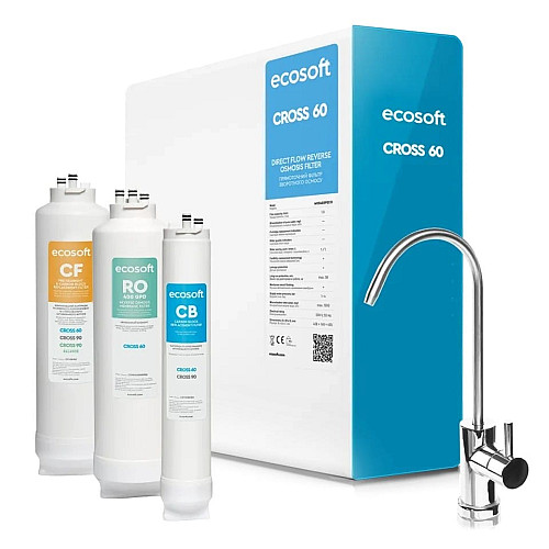 Фільтр зворотного осмосу Ecosoft Cross60, мембрана 400gpd