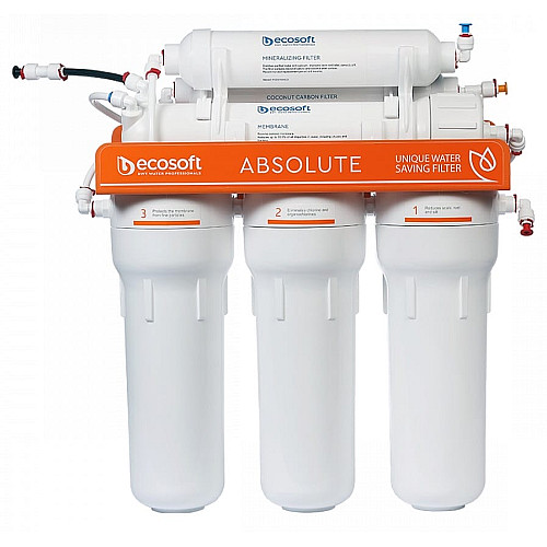 Фильтр обратного осмоса Ecosoft Absolute с минерализатором, мембрана 75gpd DuPont, дренаж 1:1