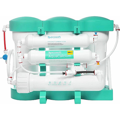Фільтр зворотного осмосу Ecosoft P’URE AQUACALCIUM Mint, мембрана 75gpd DuPont, картридж AquaCalcium збагачує мінералами, дренаж 1:1