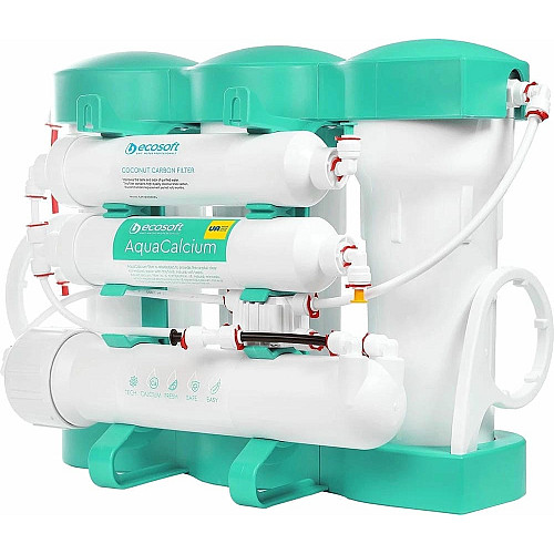 Фільтр зворотного осмосу Ecosoft P’URE AQUACALCIUM Mint, мембрана 75gpd DuPont, картридж AquaCalcium збагачує мінералами, дренаж 1:1