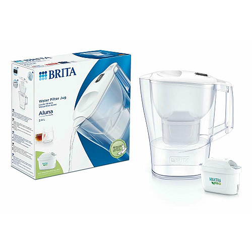 Фильтр-кувшин Brita Aluna Memo MXPro 2.4л (1.4л очищенной воды) с фильтр-картриджем, белый