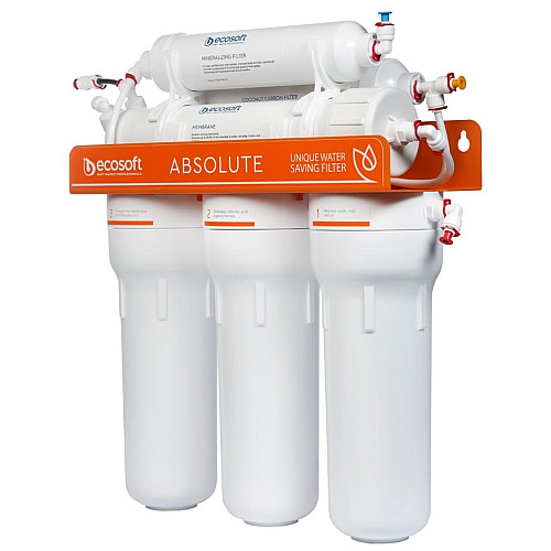Фильтр обратного осмоса Ecosoft Absolute с минерализатором, мембрана 75gpd DuPont, дренаж 1:1