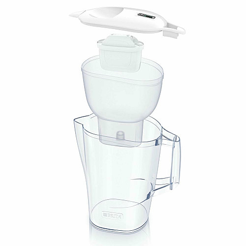 Фильтр-кувшин Brita Aluna Memo MXPro 2.4л (1.4л очищенной воды) с фильтр-картриджем, белый