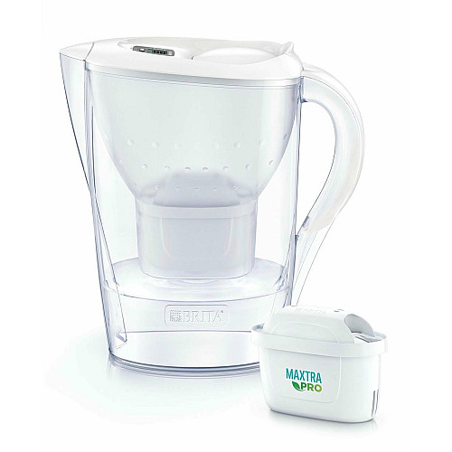 Фильтр-кувшин Brita Marella Memo MXPro 2.4л (1.4л очищенной воды) с фильтр-картриджем, белый