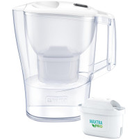 Фильтр-кувшин Brita Aluna Memo MXPro 2.4л (1.4л очищенной воды) с фильтр-картриджем, белый