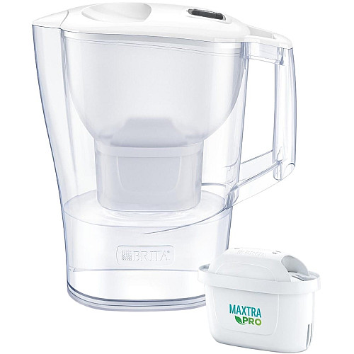Фильтр-кувшин Brita Aluna Memo MXPro 2.4л (1.4л очищенной воды) с фильтр-картриджем, белый