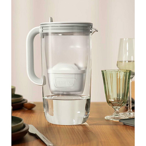 Фильтр-кувшин Brita Glass Jug One стеклянный 2.5л (1.7л очищенной воды) с фильтр-картриджем, синий