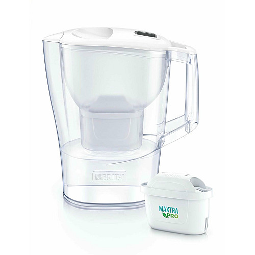 Фильтр-кувшин Brita Aluna Memo MXPro 2.4л (1.4л очищенной воды) с фильтр-картриджем, белый