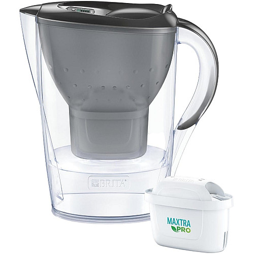 Фільтр-глечик Brita Marella Memo MXPro 2.4л (1.4л очищеної води) з фільтр-картриджем, графіт