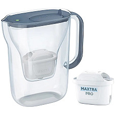 Фільтр-глечик Brita Style Essential MXPro 2.4л (1.4л очищеної води) + 2 картриджа сіро-блакитний