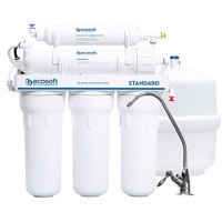 Фільтр зворотного осмосу Ecosoft Standard 5-50M PRO з мінералізатором, мембрана 50gpd, кран капля, дренаж 1:2