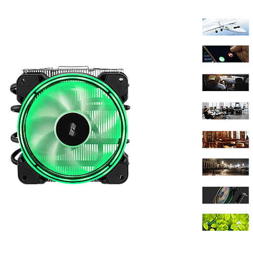 Процессорный кулер 2E GAMING Air Cool AC120T4-ARGB, LGA1851, 1700, 1200, 115x, 1366, AM5, AM4, AM3, AM3+, 4pin PWM, 3pin+5VARGB, TDP 130W