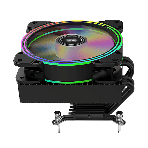 Процессорный кулер 2E GAMING Air Cool AC120T4-ARGB, LGA1851, 1700, 1200, 115x, 1366, AM5, AM4, AM3, AM3+, 4pin PWM, 3pin+5VARGB, TDP 130W