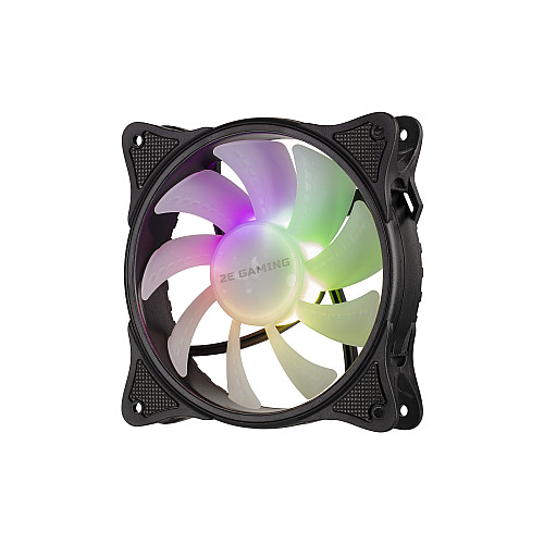 Корпусний вентилятор 2E GAMING F120IR-ARGB, 120мм, 1200rpm, 3pin, 3pin +5VARGB, 25.3dBa, чорний
