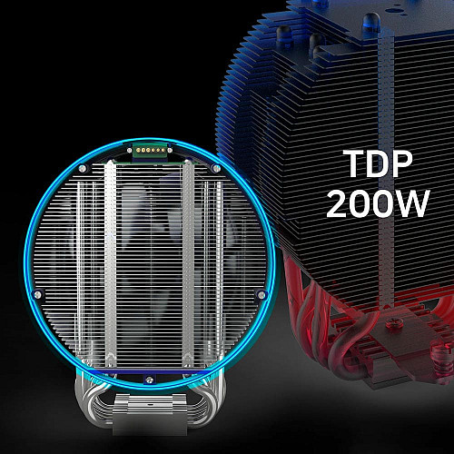 Процессорный кулер Zalman ZET5, ARGB LGA 1851, 1700, 1200, 115x, AM5, AM4, 4pin PWM, 3pin+5VARGB, TDP200W, черный