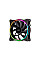 Корпусний вентилятор 2E GAMING F120OR-ARGB, 120мм, 1200rpm, 3pin, 3pin +5VARGB, 25.3dBa, чорний